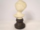 Carrara white marble sculpture bust young woman Art Nouveau XIXth century