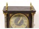 Religious clock blackened wood Boulle Raingo Brothers 19th century bronze marquetry