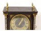 Religious clock blackened wood Boulle Raingo Brothers 19th century bronze marquetry