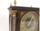 Religious clock blackened wood Boulle Raingo Brothers 19th century bronze marquetry