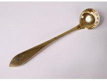 Silver vermeillé mustard spoon Old goldsmith Schuler 17gr XIXth