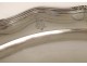 Large solid silver dish Minerva goldsmith Puiforcat 1261gr nineteenth monogram