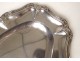 Large solid silver dish Minerva goldsmith Puiforcat 1261gr nineteenth monogram