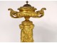 Large gilded bronze incense burner Victor Raulin cherubs Amours faunes XIXth