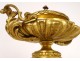 Large gilded bronze incense burner Victor Raulin cherubs Amours faunes XIXth