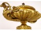 Large gilded bronze incense burner Victor Raulin cherubs Amours faunes XIXth