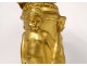 Large gilded bronze incense burner Victor Raulin cherubs Amours faunes XIXth