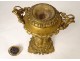 Large gilded bronze incense burner Victor Raulin cherubs Amours faunes XIXth