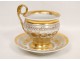 Cup chocolate first Empire Paris porcelain 19th