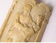 Ivory bas-relief plaque carved apostle Saint-Jean evangelist eagle XVIth