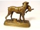 Bronze sculpture Alfred Dubucand dog hunting animal hare nineteenth century