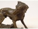 Bronze sculpture Jules Moigniez dog hunting pheasant animal nineteenth century