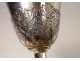 Chalice sterling silver vermail enamels Minerva cross foliage 453gr nineteenth