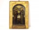 HSP icon painting Saint Lucia Saint Francis of Assisi Italian school XIXth