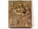 Carved panel bas-relief Jesus Christ pilgrims disciples Emmaüs XIXth