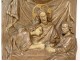 Carved panel bas-relief Jesus Christ pilgrims disciples Emmaüs XIXth