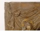 Carved panel bas-relief Jesus Christ pilgrims disciples Emmaüs XIXth