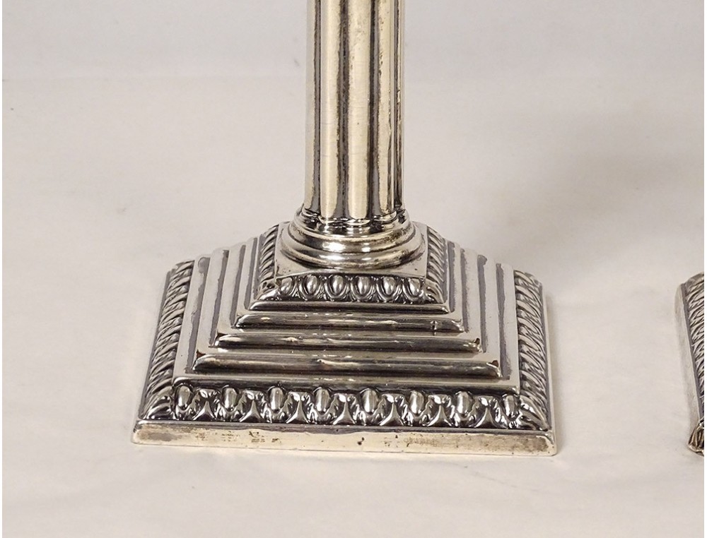 Bougeoir en cristal de plaqué or pilier chandelier support photophore