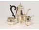 Coffee service 3PC sterling silver English Birmingham Mappin &amp; Webb 403gr XXth