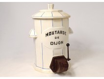 Countertop mustard dispenser Dijon earthenware Digoin Sarreguemines twentieth