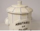 Countertop mustard dispenser Dijon earthenware Digoin Sarreguemines twentieth