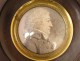 Miniature ink portrait gentleman frock coat Empire XIXth century