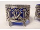 Pair of salt shakers in solid silver Minerve Labat &amp; Pugibet 19th century fauns
