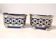 Pair of English silver salt shakers Birmingham Synyer &amp; Beddoes twentieth