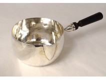 Large solid silver saucepan Minerva goldsmith Governore PB 660gr twentieth