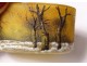 Small miniature cup Daum Nancy snowy landscape trees Art Nouveau XIXth