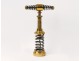 Corkscrew Peugeot model &quot;Spring&quot; gilt brass and pewter 19th