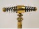 Corkscrew Peugeot model &quot;Spring&quot; gilt brass and pewter 19th