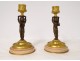 Pair of candlesticks candlesticks bronze marble cherubs Amours Napoleon III nineteenth