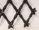 Wall-mounted folding coat rack in blackened wood Napoleon III XIXth century
