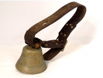 Bronze cow bell Albertano Frères Bulle Suisse twentieth century crowns