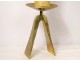 Brutalist gilt bronze candlestick picnic 1960s 20th century