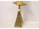 Brutalist gilt bronze candlestick picnic 1960s 20th century