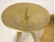 Brutalist gilt bronze candlestick picnic 1960s 20th century