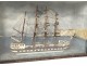 Model diorama boat 4 masts English ship The Kate Thomas 1871 nineteenth