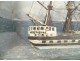 Model diorama boat 4 masts English ship The Kate Thomas 1871 nineteenth