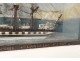 Model diorama boat 4 masts English ship The Kate Thomas 1871 nineteenth