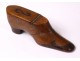Snuffbox box carved wood shoe shoe popular Art XIXth century