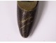 Small pyrogenic snuffbox metal embossed paper shoe Nineteenth Fourvière