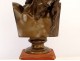 Bronze sculpture bust Christ Clésinger founder F. Barbedienne 41cm XIXth