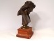 Bronze sculpture bust Christ Clésinger founder F. Barbedienne 41cm XIXth