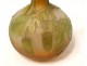 Glass paste soliflore vase Emile Gallé oak leaves acorns Art Nouveau 19th