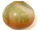 Glass paste soliflore vase Emile Gallé oak leaves acorns Art Nouveau 19th