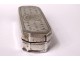 Snuff box solid silver Coq Paris flowers 57gr late eighteenth nineteenth