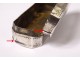 Snuff box solid silver Coq Paris flowers 57gr late eighteenth nineteenth