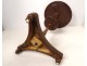 Small mahogany side table in 19th century marquetry